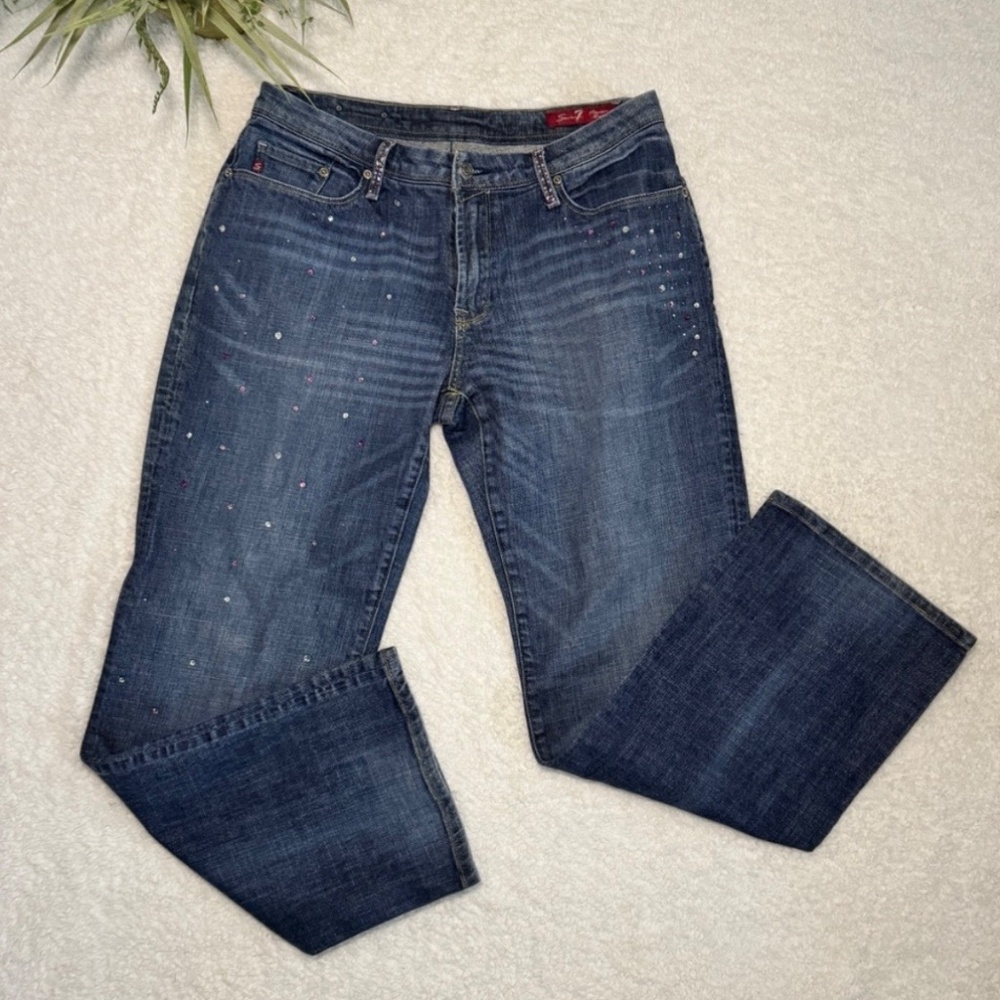 Seven7 Limited Edition Swarovski Crystal Jeans Sz 14